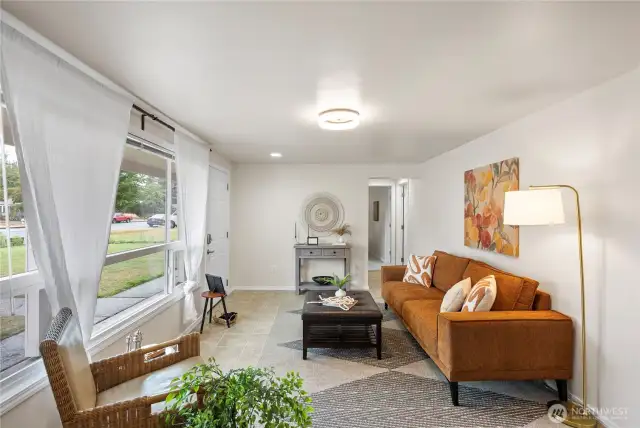 Living room with lots of natural light