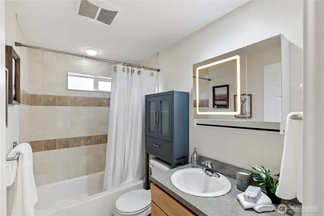 bathroom with extra storage