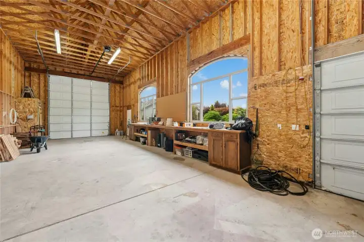Detached RV/Boat Garage with two driveway access