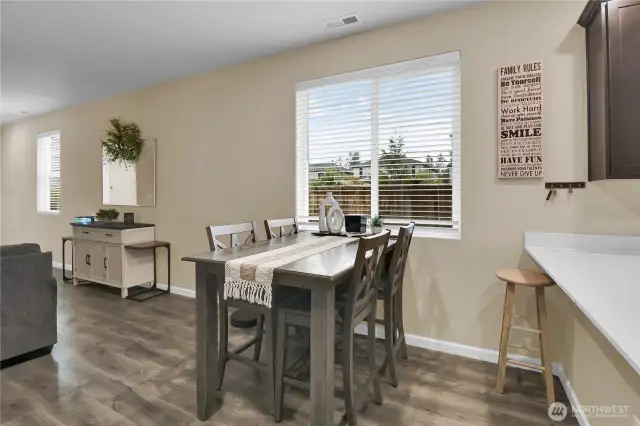 Nice dining space with options for your table.