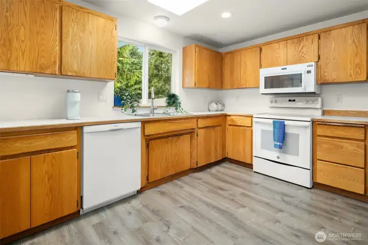 The kitchen is massive for the size of the house