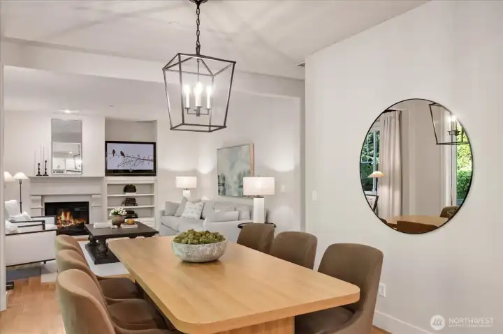 Designer appointed lighting fixtures throughout the home. Many are from Restoration Hardware.