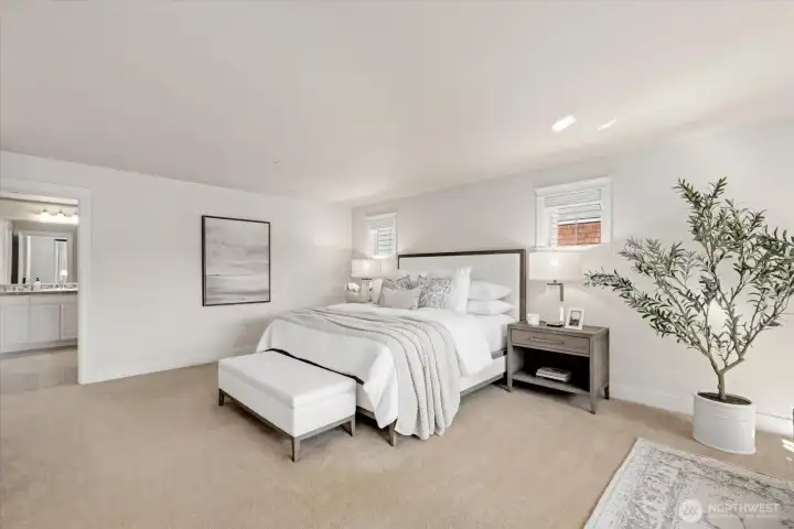 Welcome to the grand primary suite! Filled with natural light!