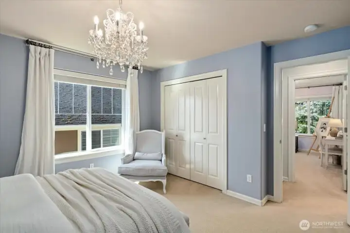 Each bedroom is appointed with a beautiful lighting fixture. Provides sophistication and elegance.
