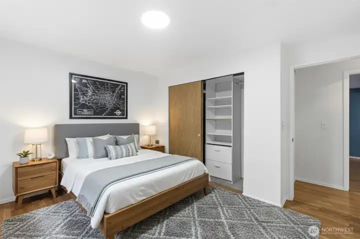 Bedroom-Photos have been virtually staged. Furniture and décor shown are for illustrative purposes only.