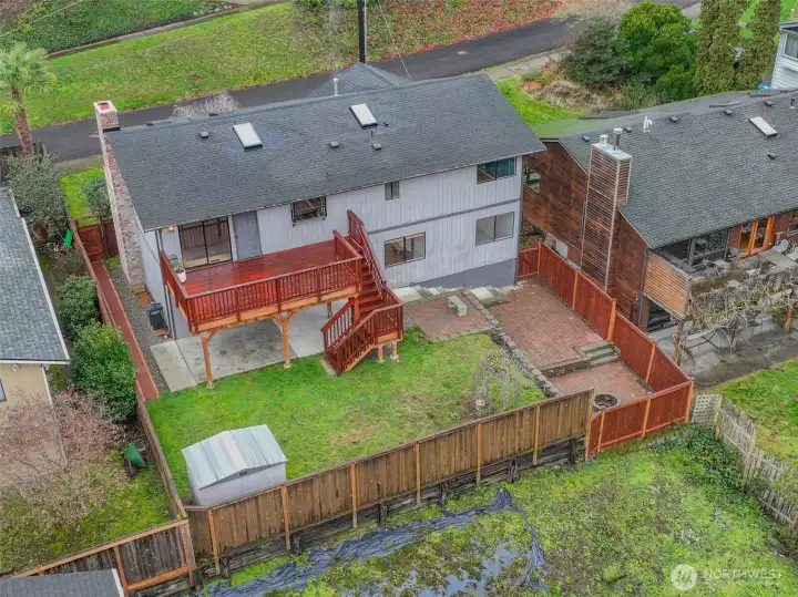 Aerial view from backyard