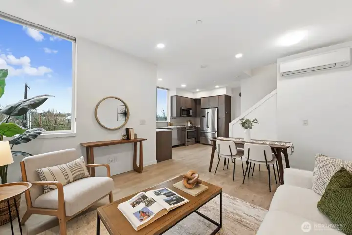 Enjoy the comfort of heat and AC with the ductless mini-split.