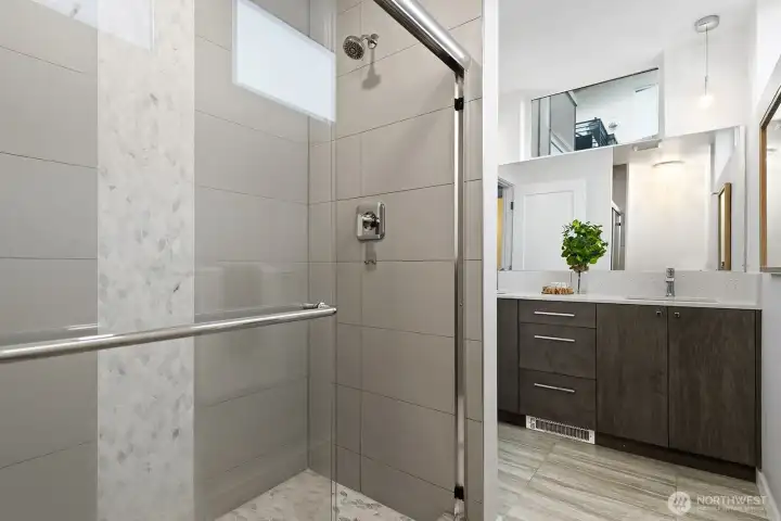 Oversized shower!