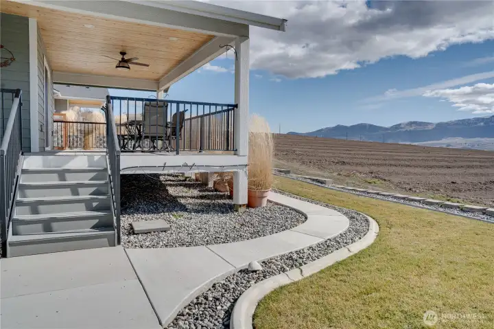 concrete walk-ways around the home