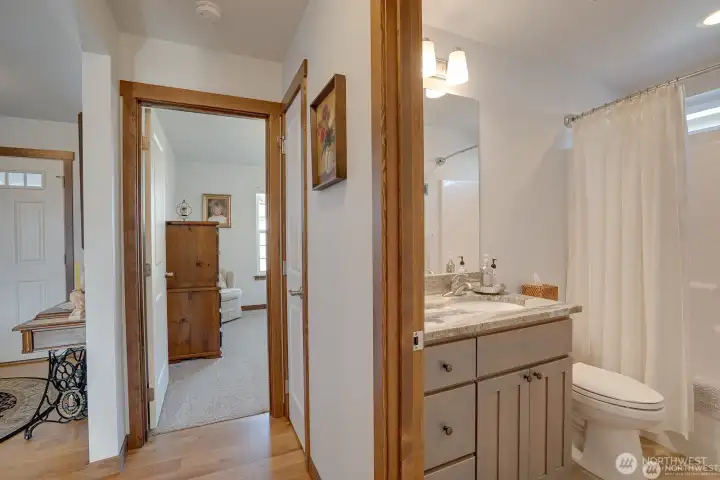 Main Bath and Hall to Bedroom