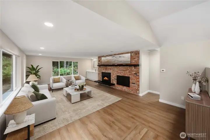 Virtually staged living room.
