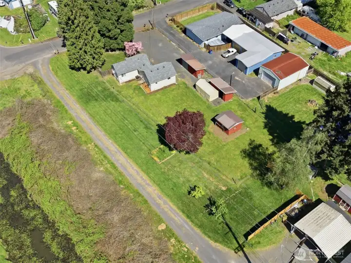 Arial view of the property