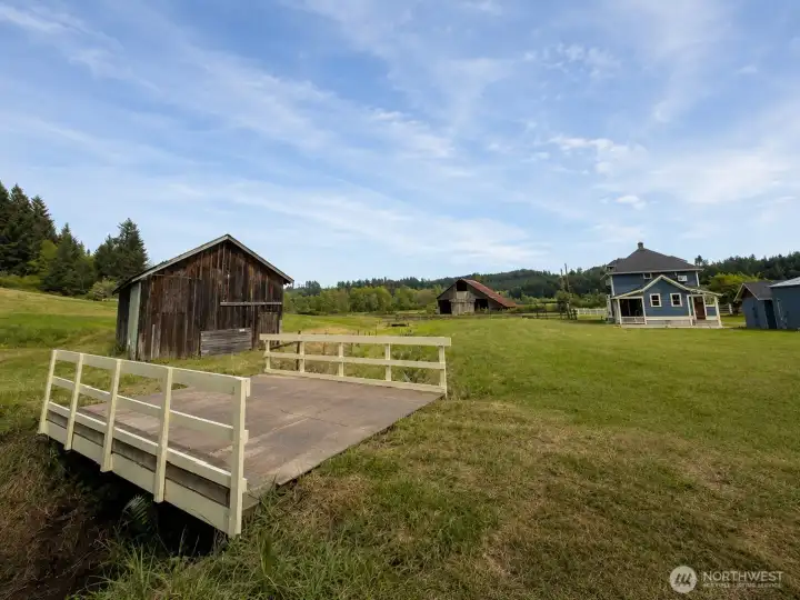 This bridge is wide and sturdy enough for vehicles and tractors