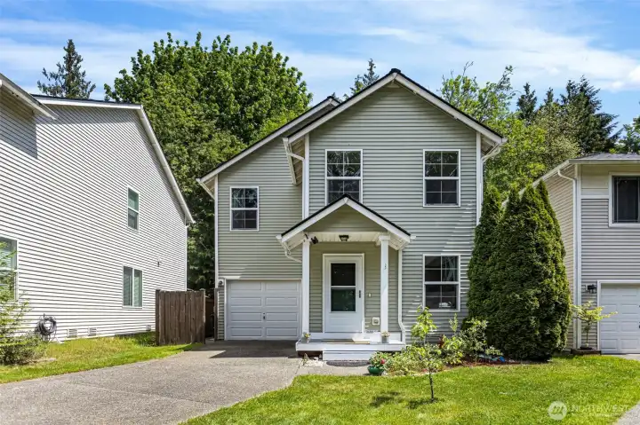 Lovely 2 story home with a fairly private yard on a quiet cul-de-sac.