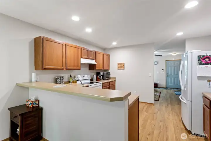 Lovely Kitchen viewed from the dining area.