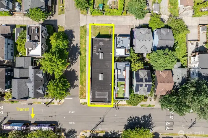 3600 SF lot on Corner of 21st and James. Approximately 120ft x 30ft. Across the street from public transit.