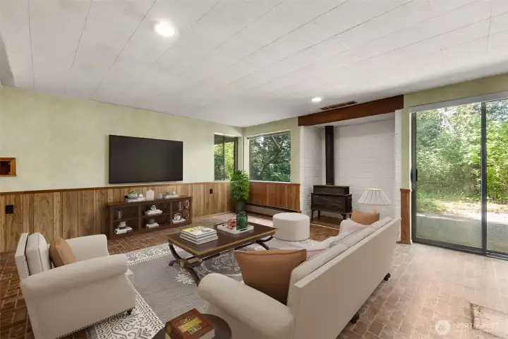 Virtually Staged Family Room Virtually Staged Family Room
