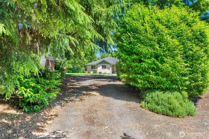 1st entrance of the horseshoe driveway