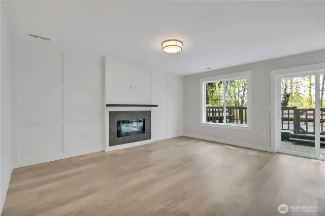 This room off of the kitchen will provide many different options and the electric fireplace adds ambience.