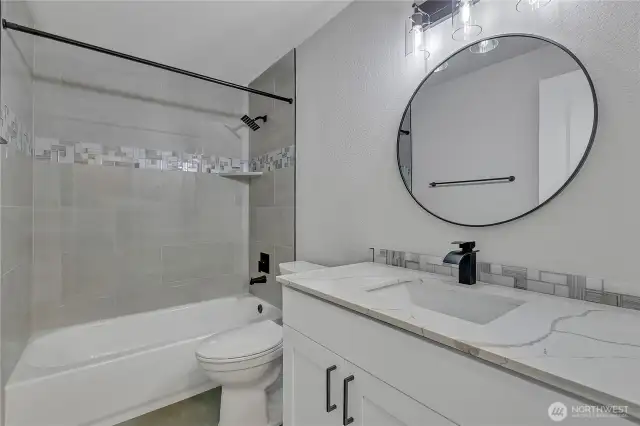This picture is of the upper level main bath.
