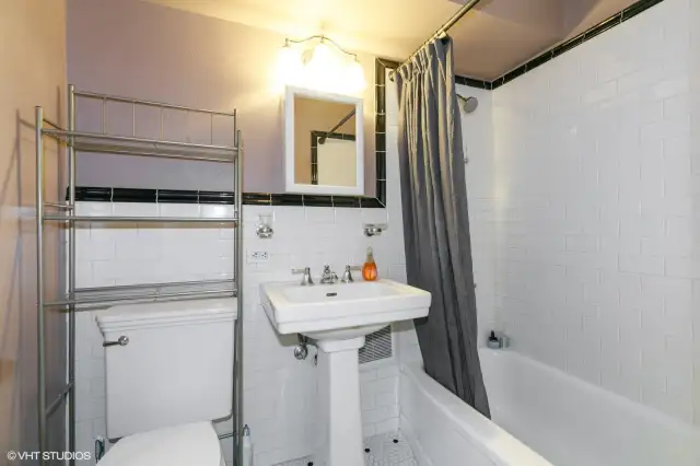 Classic tile adds elegance.