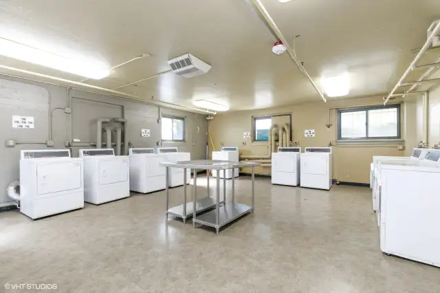 Laundry facilities on each floor as well a large laundry room in the basement.
