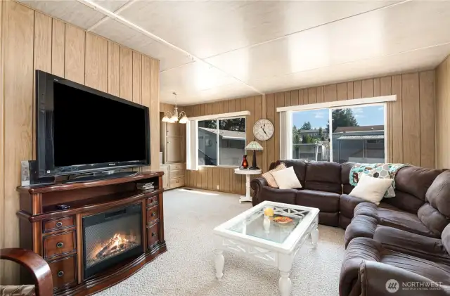 Home opens to the living room.