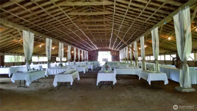 Large barn has been used as event space in the past