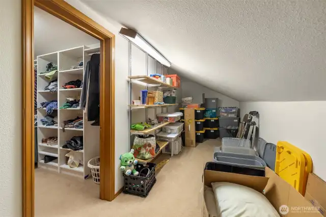 Storage room behind walk-in-closet