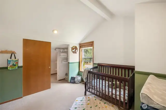 Extra storage room behind closet