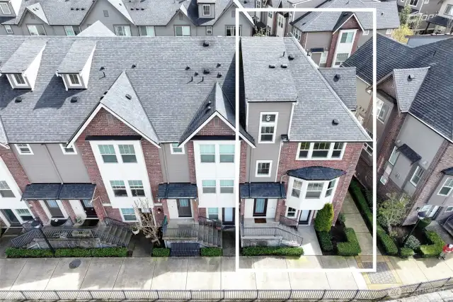 Aerial view of the home.