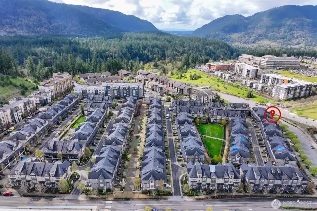 Mountains around the Brownstones community.
