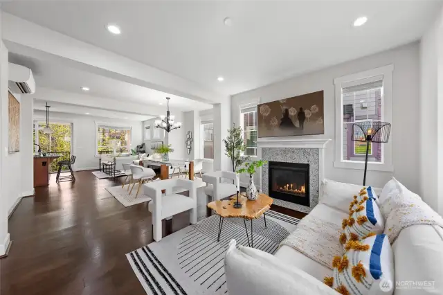 Open floor plan on main level