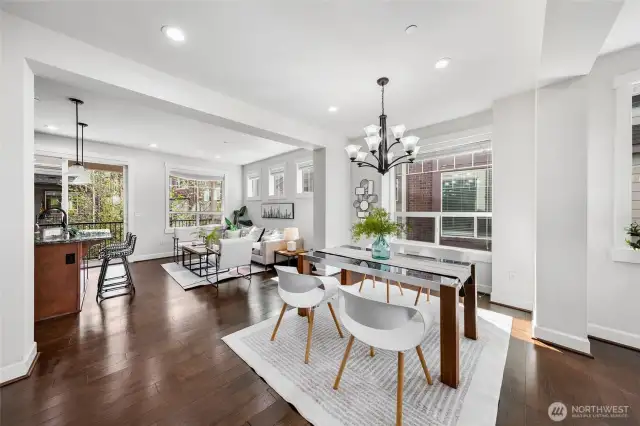 Elegant dining area.