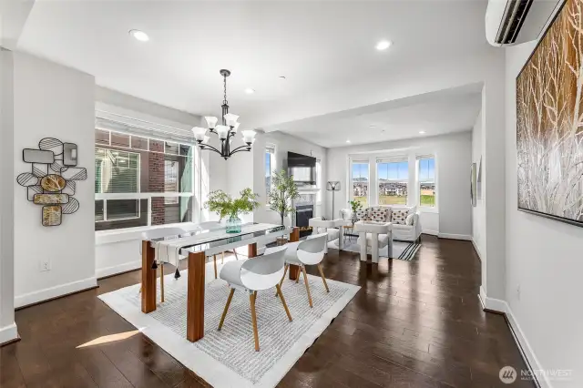 Dining and living area.