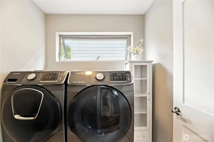 Laundry Room with New Washer & Dryer