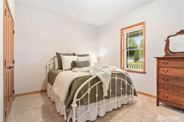 The second bedroom is downstairs