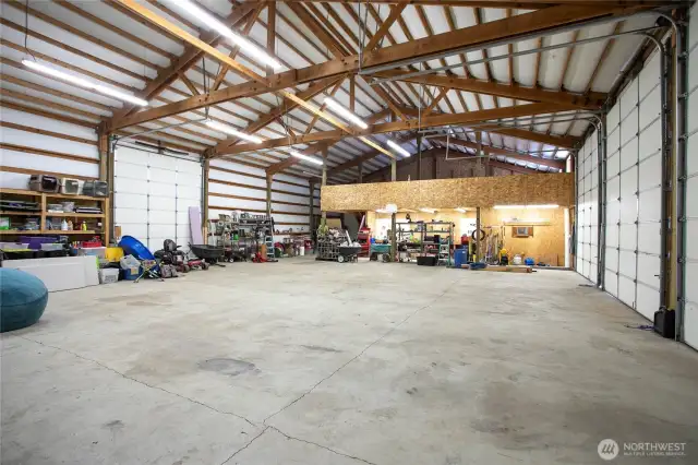 Inside the larger of the 2 shops, 80x60. There are stairs to a storage loft above