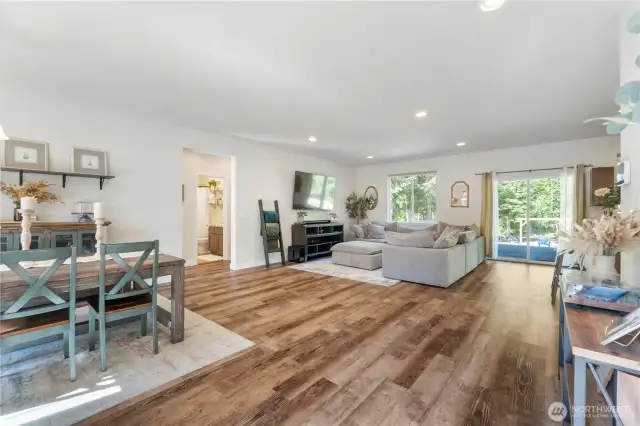 Enter to a bright, welcoming space.