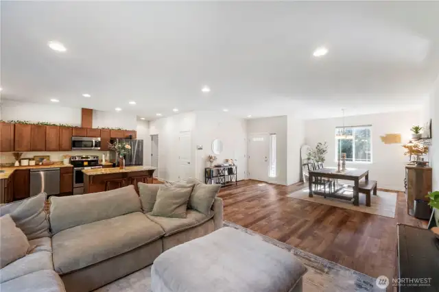 Home has a heat pump for year-round comfort