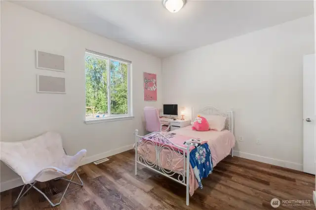 Guest Bedroom #2 faces that back yard.