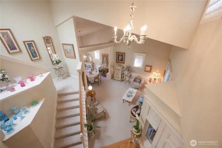 Skylight view of Formal Entry and Living Room