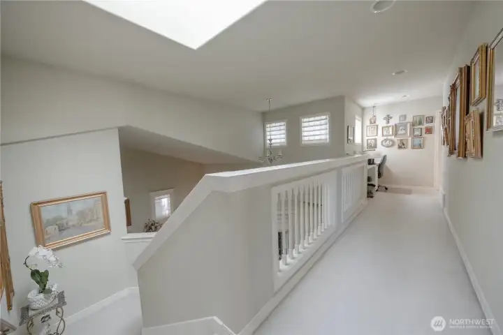 Stairway and hall upstairs