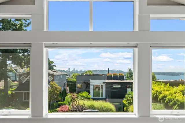 Upper level lake views from the bonus room