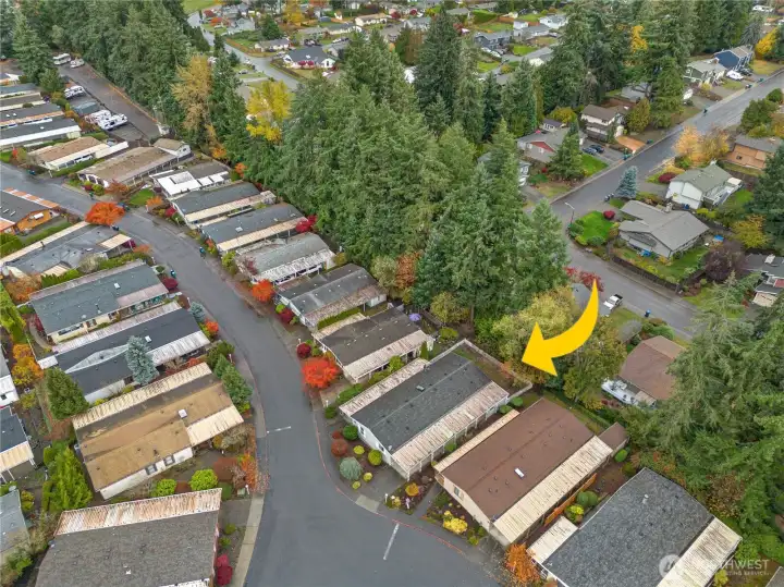 This cozy community is tucked among trees yet minutes from shopping, dining, medical services, entertainment, and freeway access.