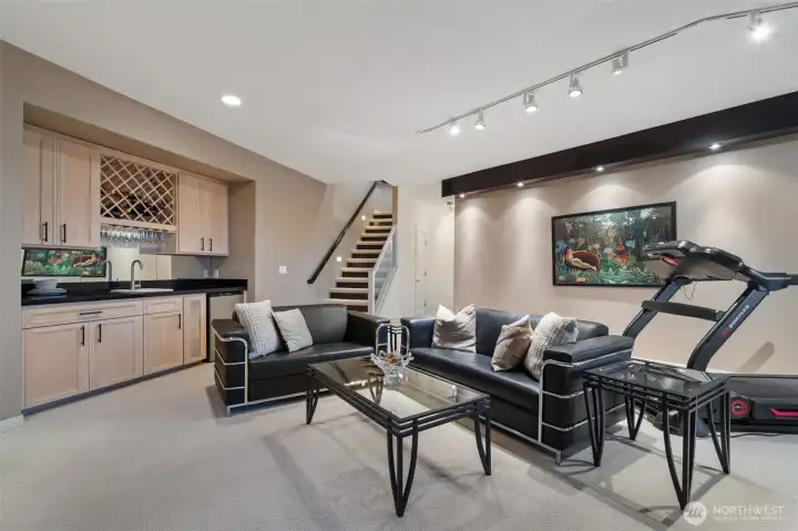 Downstairs family room