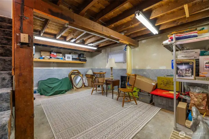 Bring your ideas for this unfinished basement. Easily gain sweat equity by finishing the space. Bathroom, Family room, Bedroom?  Whatever can be imagined with 7+ foot ceilings.  New gas hot water tank in 2020.