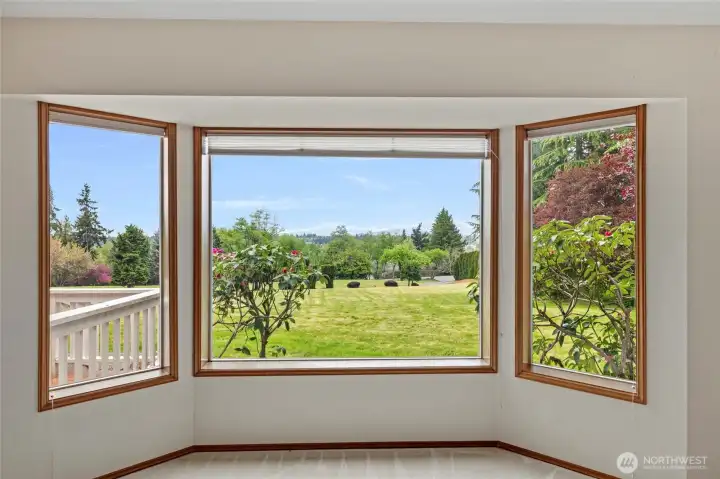 Living room with large windows