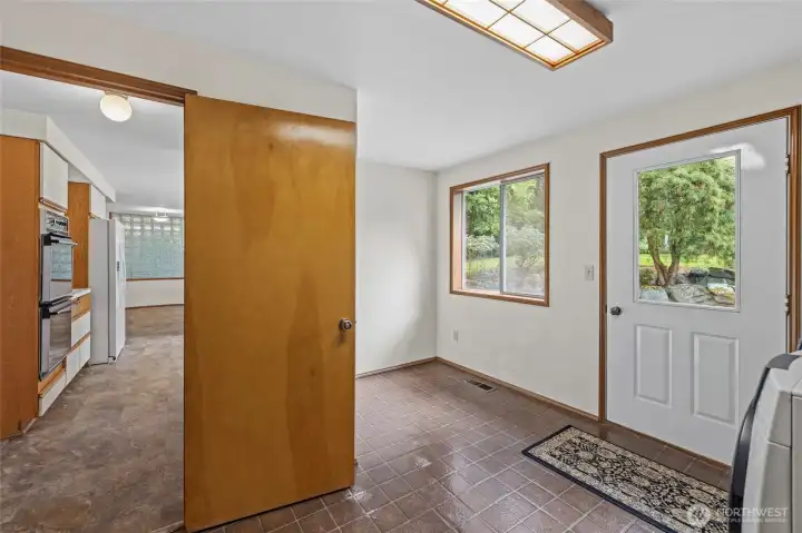 Access to backyard from laundry room as well as access to the garage