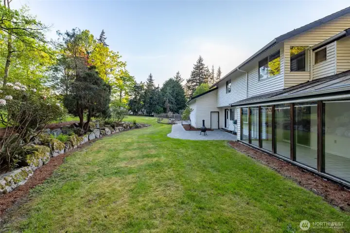 Large backyard